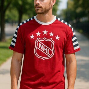 Vintage All Star NHL Short Sleeve Men's T-Shirt - Red